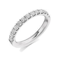 Raphael Platinum and 0.75ct Round Brilliant Diamond Half Eternity Ring