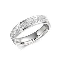 Raphael Platinum and 1.00ct Princess Cut Diamond Wedding Ring