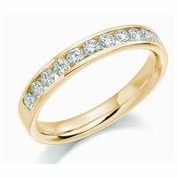 raphael 18ct yellow gold and 050ct diamond channel set eternity ring