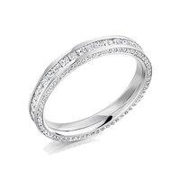 Raphael Platinum and 1.25ct Princess Cut and Round Brilliant Diamond Full Set Eternity Ring