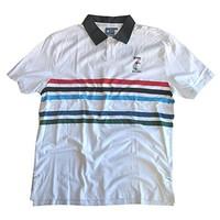 RBS 6 nations Stripe Polo Shirt [white]-Large