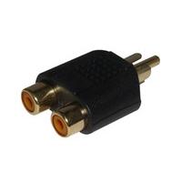 rcaphono male to 2 x rcaphono female adapter