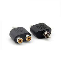 rca male to dual rca female jack y splitter audio adapter