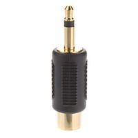 RCA Female to 3.5mm Single Track Male Jack Splitter Adaptor Gold Plated