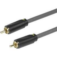 RCA composite AV Cable [1x RCA plug (phono) - 1x RCA plug (phono)] 5 m Grey, Black Sound & Image