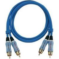 RCA Audio/phono Cable [2x RCA plug (phono) - 2x RCA plug (phono)] 2 m Blue gold plated connectors Oehlbach