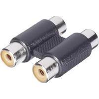 RCA Audio/phono Adapter [2x RCA socket (phono) - 2x RCA socket (phono)] Black BKL Electronic