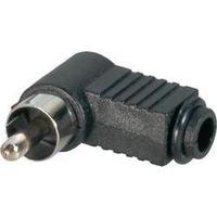RCA connector Plug, right angle Number of pins: 2 Black BKL Electronic 72141/T 1 pc(s)