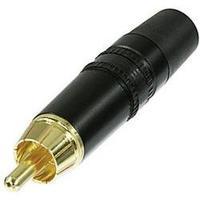 RCA connector Plug, straight Number of pins: 2 Black Rean AV NYS 373-0 1 pc(s)