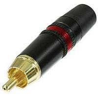 RCA connector Plug, straight Number of pins: 2 Black, Red Rean AV NYS 373-2 1 pc(s)