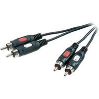 RCA Audio/phono Cable [2x RCA plug (phono) - 2x RCA plug (phono)] 10 m Black SpeaKa Professional