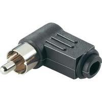 rca connector plug right angle number of pins 2 black conrad component ...