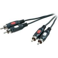 RCA Audio/phono Cable [2x RCA plug (phono) - 2x RCA plug (phono)] 1.50 m Black SpeaKa Professional