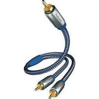 RCA Audio/phono Cable [2x RCA plug (phono) - 1x RCA plug (phono)] 2 m Blue, Silver gold plated connectors Inakustik