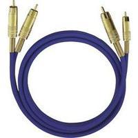 RCA Audio/phono Cable [2x RCA plug (phono) - 2x RCA plug (phono)] 3 m Blue gold plated connectors Oehlbach