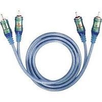 RCA Audio/phono Cable [2x RCA plug (phono) - 2x RCA plug (phono)] 3 m Transparent-blue gold plated connectors Oehlbach