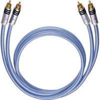 RCA Audio/phono Cable [2x RCA plug (phono) - 2x RCA plug (phono)] 1 m Blue gold plated connectors Oehlbach