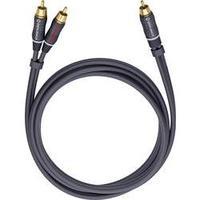 RCA Audio/phono Y cable [2x RCA plug (phono) - 1x RCA plug (phono)] 8 m Anthracite gold plated connectors Oehlbach