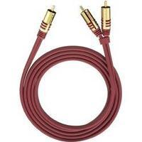 RCA Audio/phono Y cable [2x RCA plug (phono) - 1x RCA plug (phono)] 1 m Red gold plated connectors Oehlbach