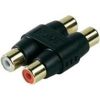 RCA Audio/phono Adapter [2x RCA socket (phono) - 2x RCA socket (phono)] Black Sound & Image