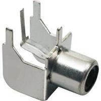 RCA connector Socket, horizontal mount Number of pins: 2 Silver BKL Electronic 72345 1 pc(s)