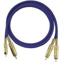 RCA Audio/phono Cable [2x RCA plug (phono) - 2x RCA plug (phono)] 0.50 m Blue gold plated connectors Oehlbach