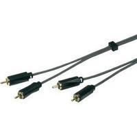 RCA Audio/phono Cable [2x RCA plug (phono) - 2x RCA plug (phono)] 1.50 m Black gold plated connectors Sound & Image