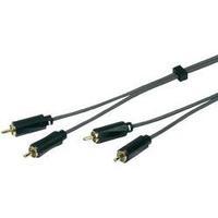 RCA Audio/phono Cable [2x RCA plug (phono) - 2x RCA plug (phono)] 3 m Black gold plated connectors Sound & Image