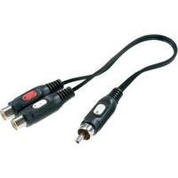 RCA Audio/phono Y adapter [1x RCA plug (phono) - 2x RCA socket (phono)] Black SpeaKa Professional