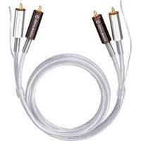 RCA Audio/phono Cable [2x RCA plug (phono) - 2x RCA plug (phono)] 1 m Transparent gold plated connectors Oehlbach