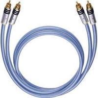 RCA Audio/phono Cable [2x RCA plug (phono) - 2x RCA plug (phono)] 0.50 m Blue gold plated connectors Oehlbach