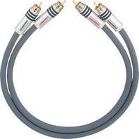 RCA Audio/phono Cable [2x RCA plug (phono) - 2x RCA plug (phono)] 1 m Anthracite gold plated connectors Oehlbach