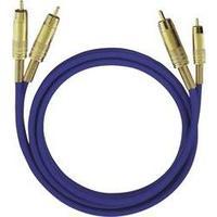 RCA Audio/phono Cable [2x RCA plug (phono) - 2x RCA plug (phono)] 1 m Blue gold plated connectors Oehlbach