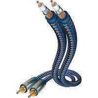 RCA Audio/phono Cable [2x RCA plug (phono) - 2x RCA plug (phono)] 1.50 m Blue, Silver gold plated connectors Inakustik
