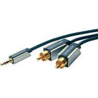 RCA / Jack Audio/phono Cable [2x RCA plug (phono) - 1x Jack plug 3.5 mm] 5 m Blue gold plated connectors clicktronic