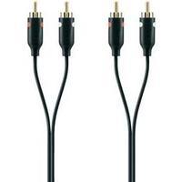 RCA Audio/phono Cable [2x RCA plug (phono) - 2x RCA plug (phono)] 5 m Black gold plated connectors Belkin