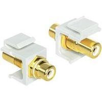 RCA Audio/phono Adapter [1x RCA socket (phono) - 1x RCA socket (phono)] White Delock