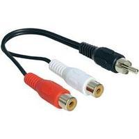 RCA Audio/phono Cable [1x RCA plug (phono) - 2x RCA socket (phono)] 0.20 m Black Delock