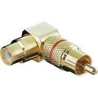 RCA Audio/phono Adapter [1x RCA plug (phono) - 1x RCA socket (phono)] Gold, Red Goobay