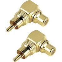 RCA Audio/phono Adapter [1x RCA plug (phono) - 1x RCA socket (phono)] Gold Hama