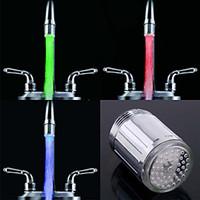 RC-F902 Stylish Water Stream Colorful Luminous LED Light Faucet Light (Plastic, Chrome Finish)