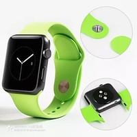 Red / Black / White / Green / Blue / Brown / Pink / Gray / Purple / Orange Rubber Sport Band For Apple Watch 38mm / 42mm
