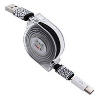 Retractable USB 2.0 to Type C Micro USB Data Sync Charging Cable
