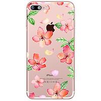 Red Flower Pattern Case Back Cover Case Flower Soft TPU for Apple iPhone 7 Plus iPhone 7 iPhone 6s Plus 6 Plus iPhone 6s 6 iPhone iphone 5s 5 iphone4