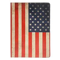 Retro Style American Flag Pattern PU Full Body Case with Stand for iPad Air