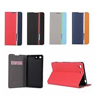 retro fashion deluxe leather flip wallet stand case for sony xperia m5