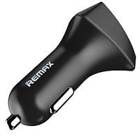 remax universal black smart mobile phone car charger dual usb