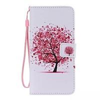 Red Tree Painted PU Phone Case for ipod touch5/6