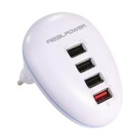 RealPower 4-Port USB Wall Charge...