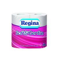 regina soft and gentle toilet rolls white 4 pack